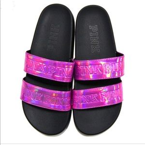 P!NK Victoria’s Secret Double Strap Slides